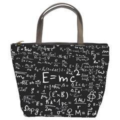 Science-albert-einstein-formula-mathematics-physics-special-relativity Bucket Bag by Sudhe