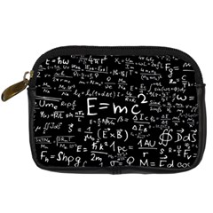 Science-albert-einstein-formula-mathematics-physics-special-relativity Digital Camera Leather Case by Sudhe