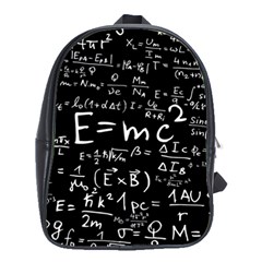 Science-albert-einstein-formula-mathematics-physics-special-relativity School Bag (large) by Sudhe