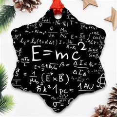 Science-albert-einstein-formula-mathematics-physics-special-relativity Ornament (snowflake) by Sudhe