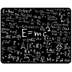 Science-albert-einstein-formula-mathematics-physics-special-relativity Double Sided Fleece Blanket (medium)  by Sudhe