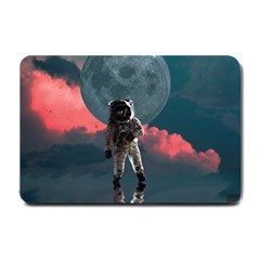 Astronaut-moon-space-nasa-planet Small Doormat  by Sudhe