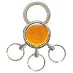 Beer Bubbles Pattern 3-Ring Key Chain Front