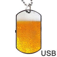 Beer Bubbles Pattern Dog Tag Usb Flash (one Side) by Sudhe