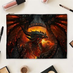 Dragon Fire Fantasy Art Cosmetic Bag (xl) by Sudhe