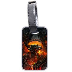 Dragon Fire Fantasy Art Luggage Tag (two Sides) by Sudhe