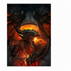 Dragon Fire Fantasy Art Large Garden Flag (two Sides) by Sudhe