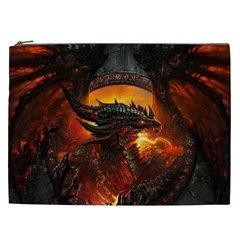 Dragon Fire Fantasy Art Cosmetic Bag (xxl) by Sudhe