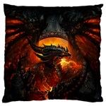 Dragon Fire Fantasy Art Large Flano Cushion Case (Two Sides) Front