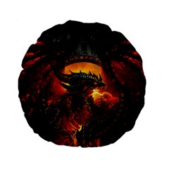 Dragon Fire Fantasy Art Standard 15  Premium Flano Round Cushions by Sudhe