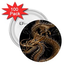 Fantasy Dragon Pentagram 2 25  Buttons (100 Pack)  by Sudhe