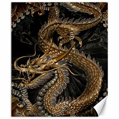 Fantasy Dragon Pentagram Canvas 8  X 10  by Sudhe