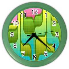 Background-color-texture-bright Color Wall Clock by Sudhe