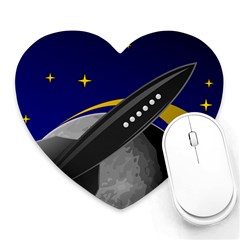 Science-fiction-sci-fi-sci-fi-logo Heart Mousepads by Sudhe