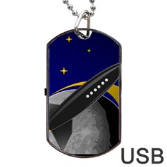 Science-fiction-sci-fi-sci-fi-logo Dog Tag Usb Flash (two Sides) by Sudhe