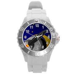 Science-fiction-sci-fi-sci-fi-logo Round Plastic Sport Watch (l) by Sudhe