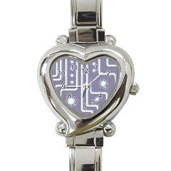 Pattern-non-seamless-background Heart Italian Charm Watch by Sudhe