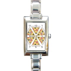 Pizza-slice-food-italian Rectangle Italian Charm Watch by Sudhe