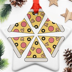 Pizza-slice-food-italian Ornament (star) by Sudhe