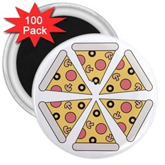 Pizza-slice-food-italian 3  Magnets (100 Pack) by Sudhe