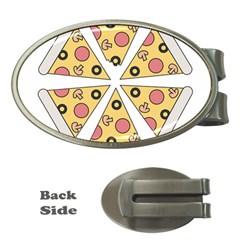 Pizza-slice-food-italian Money Clips (oval)  by Sudhe