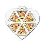 Pizza-slice-food-italian Dog Tag Heart (Two Sides) Front