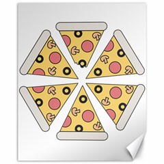 Pizza-slice-food-italian Canvas 11  X 14  by Sudhe