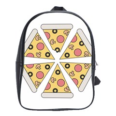 Pizza-slice-food-italian School Bag (large) by Sudhe