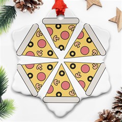 Pizza-slice-food-italian Ornament (snowflake) by Sudhe