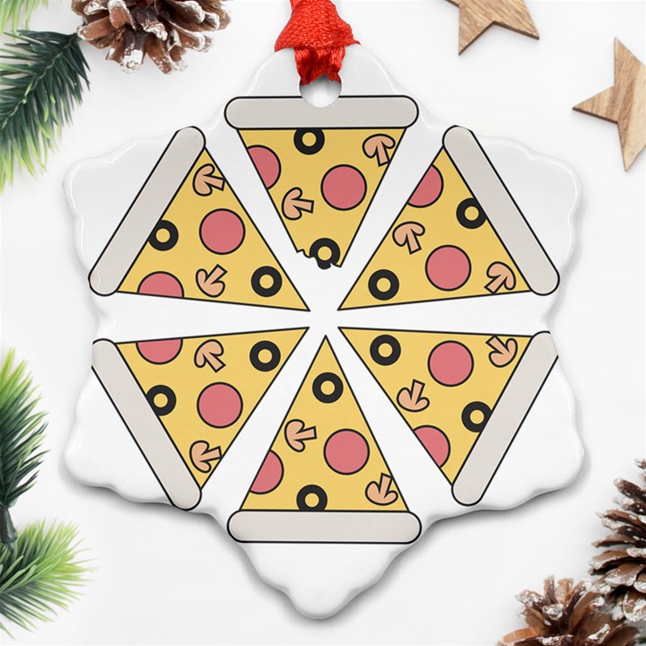 Pizza-slice-food-italian Ornament (Snowflake)