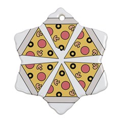 Pizza-slice-food-italian Snowflake Ornament (two Sides) by Sudhe