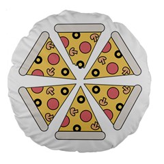 Pizza-slice-food-italian Large 18  Premium Round Cushions