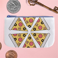 Pizza-slice-food-italian Large Coin Purse by Sudhe