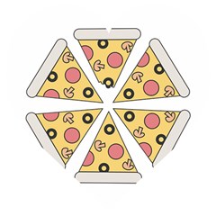 Pizza-slice-food-italian Wooden Puzzle Heart by Sudhe