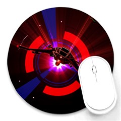 Science-fiction-cover-adventure Round Mousepads by Sudhe