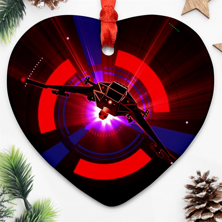 Science-fiction-cover-adventure Heart Ornament (Two Sides)