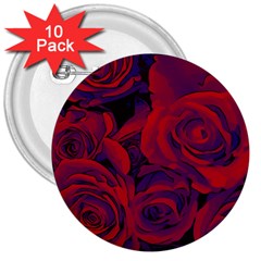 Roses-red-purple-flowers-pretty 3  Buttons (10 Pack)  by Sudhe