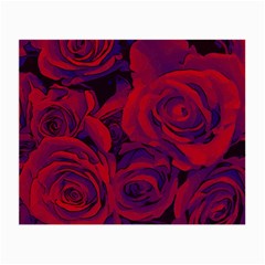 Roses-red-purple-flowers-pretty Small Glasses Cloth by Sudhe