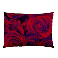 Roses-red-purple-flowers-pretty Pillow Case by Sudhe