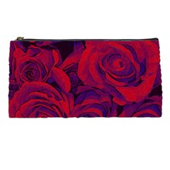 Roses-red-purple-flowers-pretty Pencil Case by Sudhe