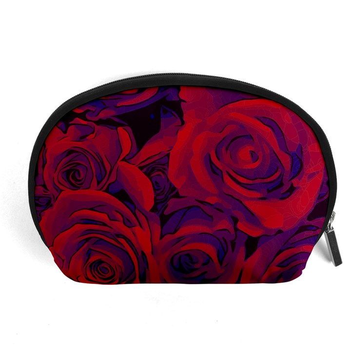 Roses-red-purple-flowers-pretty Accessory Pouch (Large)