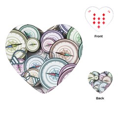 Compass-direction-north-south-east Playing Cards Single Design (heart) by Sudhe