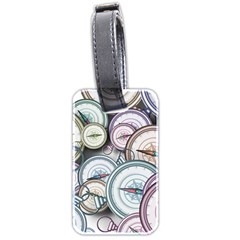 Compass-direction-north-south-east Luggage Tag (two sides)