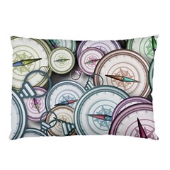 Compass-direction-north-south-east Pillow Case (two Sides) by Sudhe