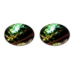 Science-fiction-forward-futuristic Cufflinks (oval) by Sudhe