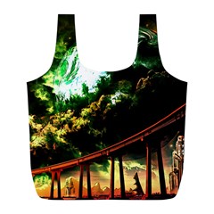 Science-fiction-forward-futuristic Full Print Recycle Bag (l) by Sudhe