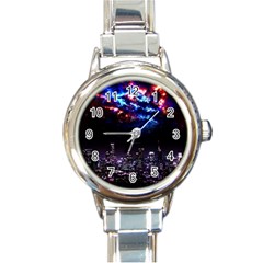 Science-fiction-sci-fi-forward Round Italian Charm Watch by Sudhe