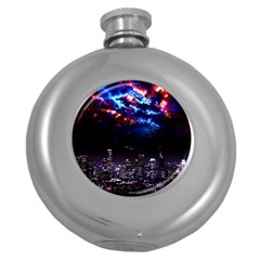 Science-fiction-sci-fi-forward Round Hip Flask (5 Oz)