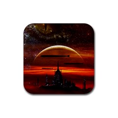 Science-fiction-digital-illustration Rubber Coaster (square) 