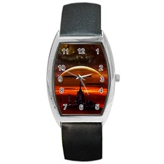 Science-fiction-digital-illustration Barrel Style Metal Watch by Sudhe